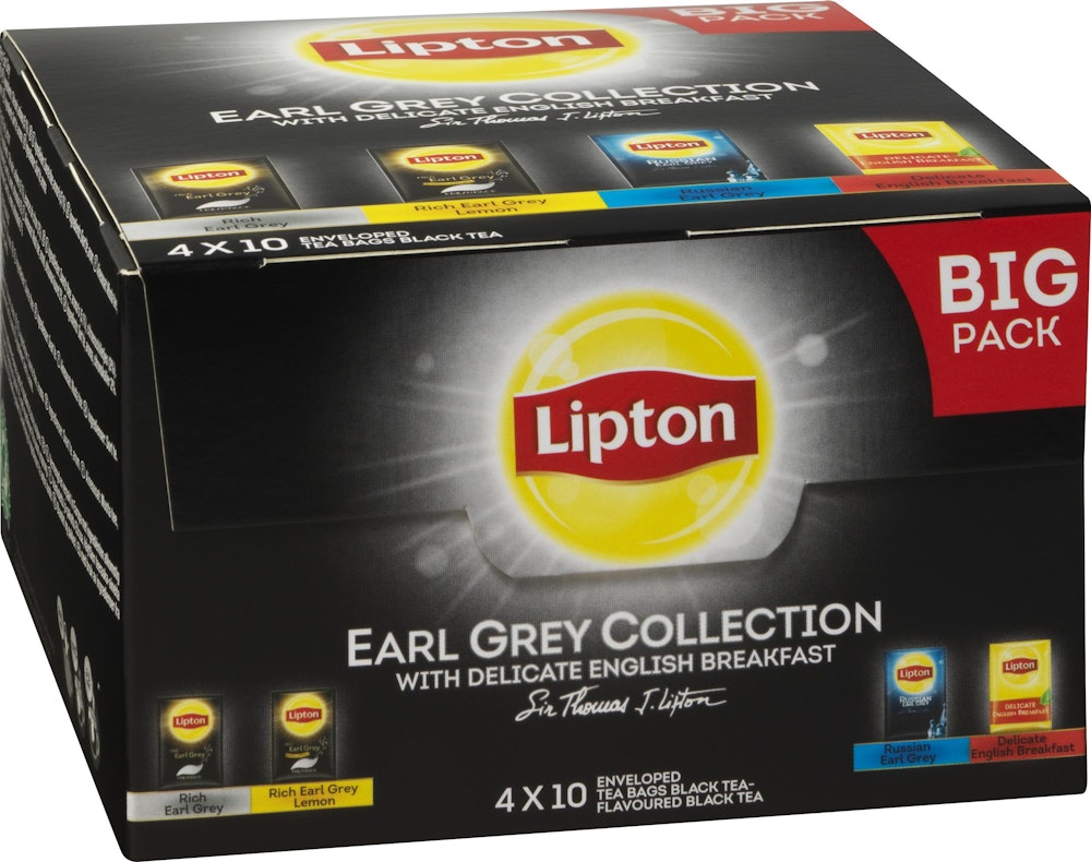 Lipton Svart Te Earl Grey Variety Collection 40-p Lipton