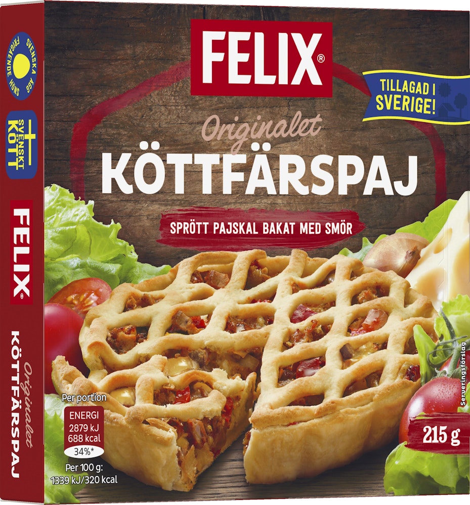 Felix Köttfärspaj Fryst 215g Felix
