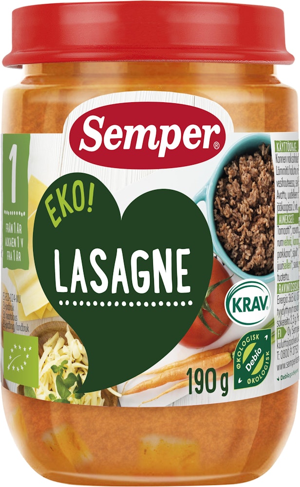 Semper Lasagne 1år EKO Semper