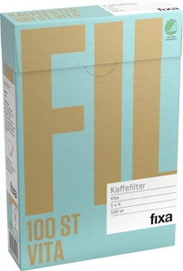 Fixa Kaffefilter 1x4 Vita 100-p Fixa