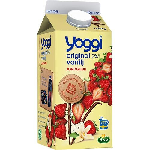 Yoggi Yoghurt Jordgubb & Vanilj 2% Yoggi