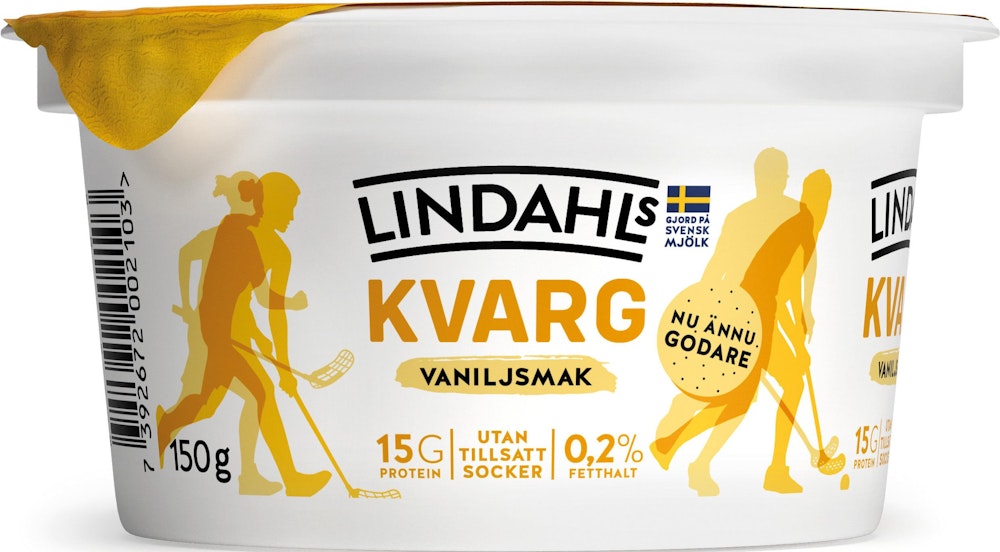 Lindahls Kvarg Vanilj Utan Tillsatt Socker 0,2% 150g Lindahls