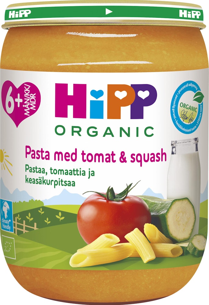 Hipp Barnmat Pasta, Tomat & Squash 6M EKO Hipp