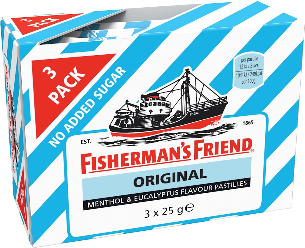 Fisherman's Friend Original Sockerfri 3x25g
