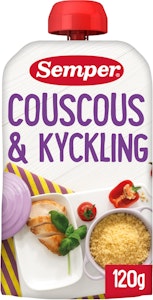 Semper Klämpåse Couscous & Kyckling 6M 120g Semper