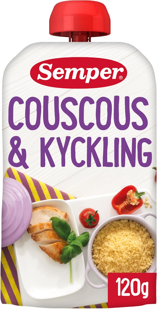 Semper Klämpåse Couscous & Kyckling 6M 120g Semper