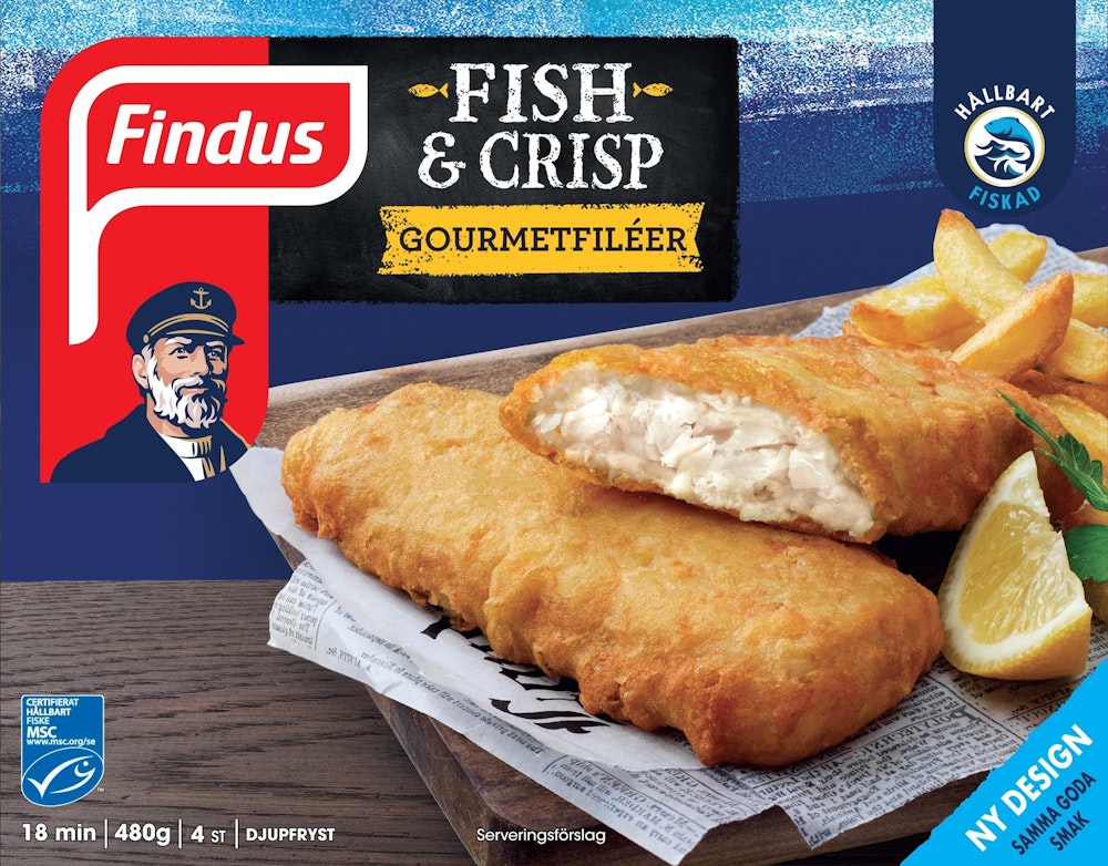Findus Fish & Crisp Fryst MSC 480g Findus