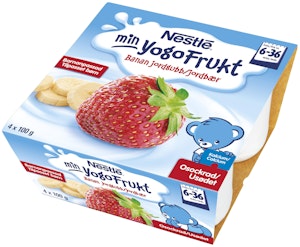 Nestlé Min YogoFrukt Jordgubb & Banan 6M 4x100g Nestlé