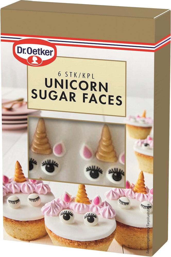 Dr Oetker Sockerdekoration Unicorn 6-p Dr Oetker