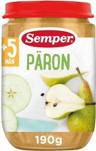 Semper Päron- & Äpplepuré 5M 190g Semper