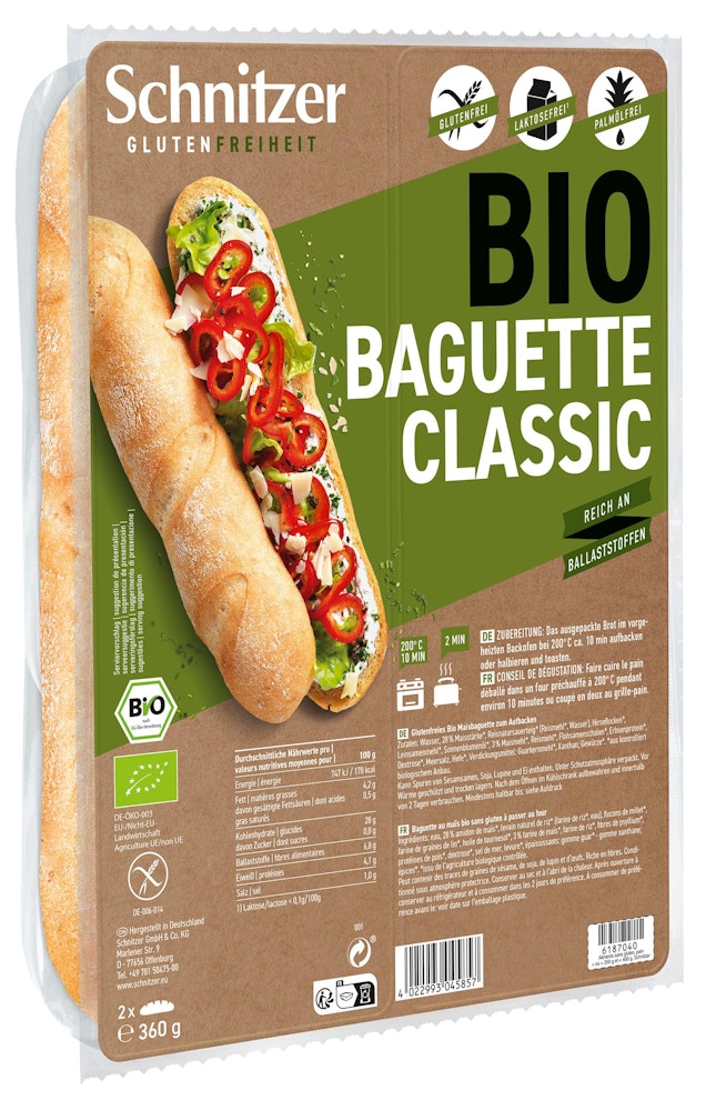 Schnitzer Baguette Glutenfri EKO 360g Schnitzer