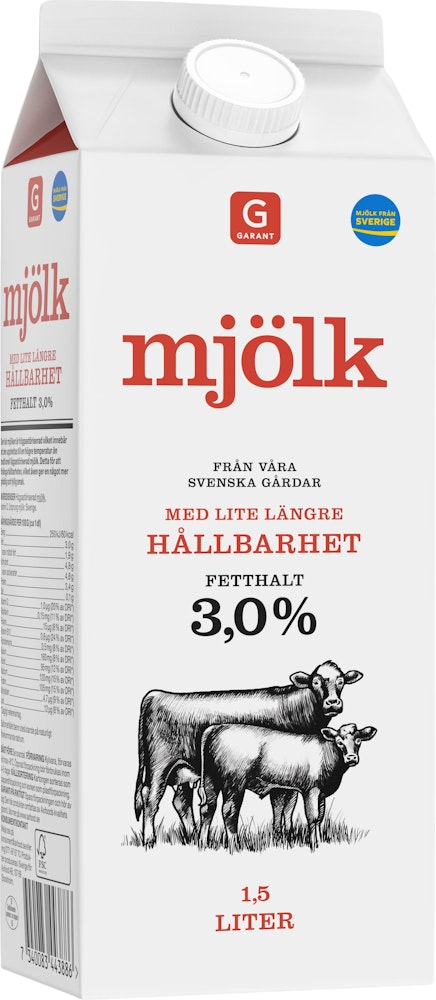 Garant Standardmjölk Lite Längre Hållbarhet 3% 1.5L Garant
