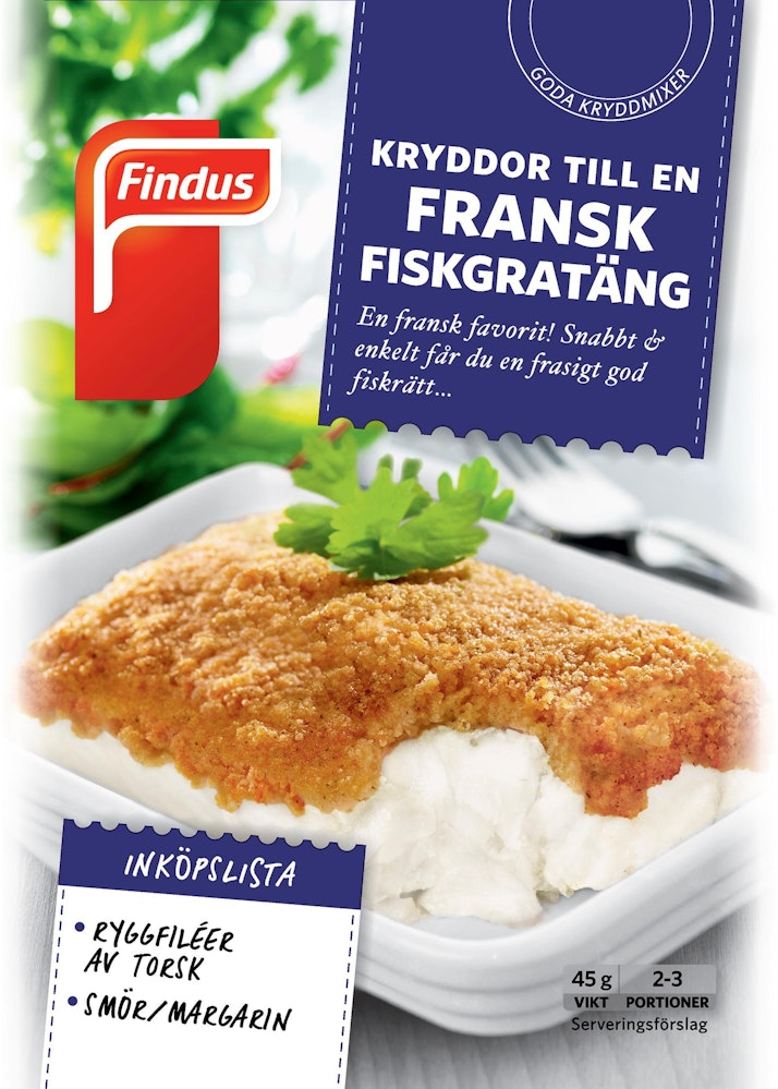 Findus Kryddmix Fiskgratäng Fransk Findus