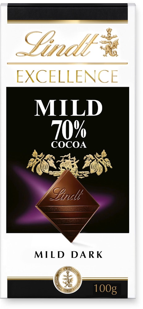 Lindt Excellence Mörk Chokladkaka Mild 70% 100g Lindt