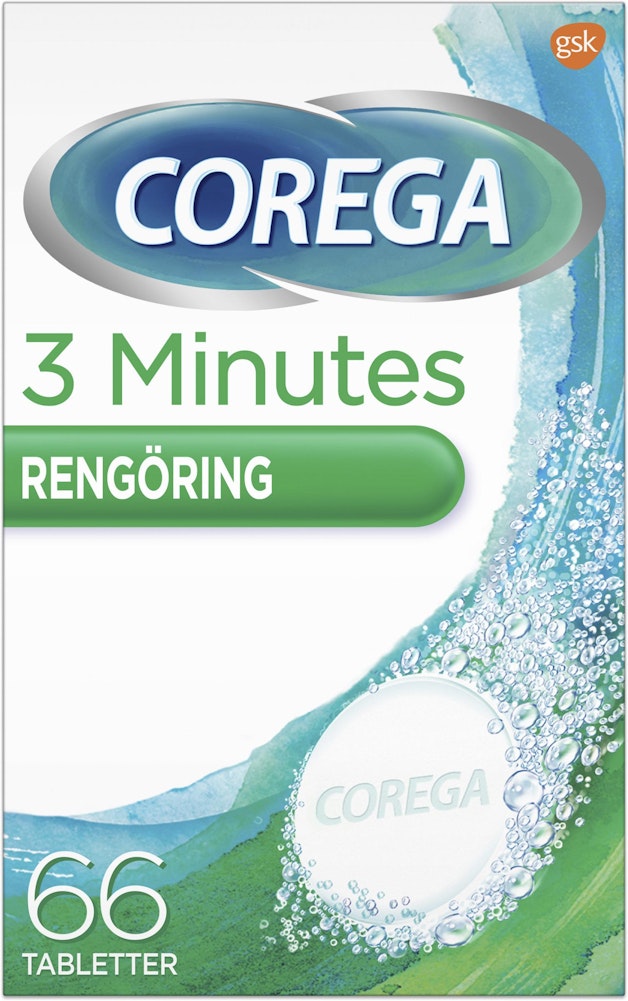 Corega Tabletter 3 Minutes 66-p