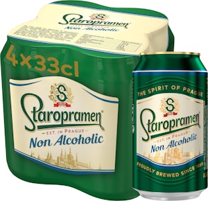 Staropramen Öl Alkoholfri 0,5% 4x33cl Staropramen