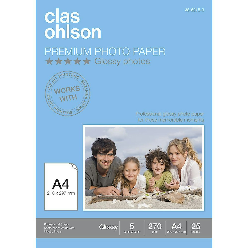 Clas Ohlson Fotopapper Glossy A4 25-p Clas Ohlson