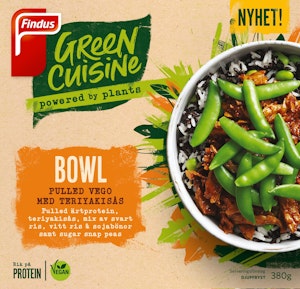 Green Cuisine Bowl Pulled Vego med Teriyakisås Fryst 380g Findus Green Cuisine