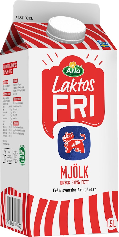 Arla Ko Standardmjölk Laktosfri 3% 1,5L Arla
