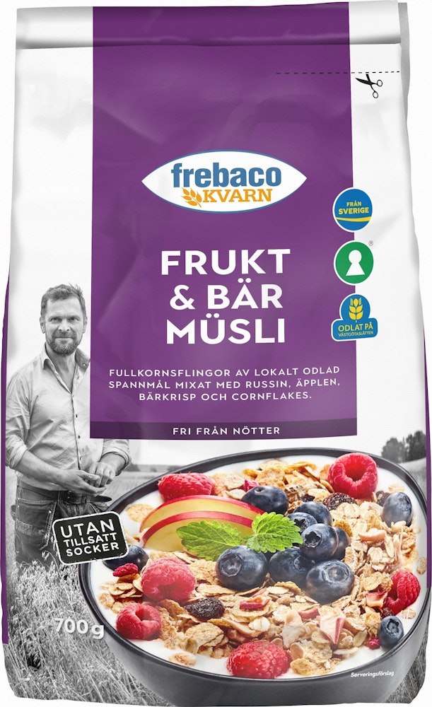 Frebaco Kvarn Musli Frukt & Bär 700g Frebaco