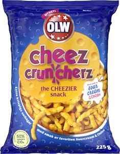 OLW Cheez Cruncherz Sourcream & Onion Ostbågar