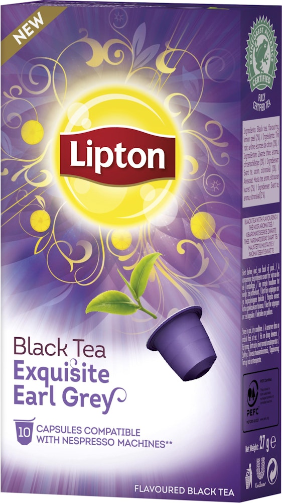 Lipton Svart te Exquisite Earl Grey tekapslar 10-p Lipton