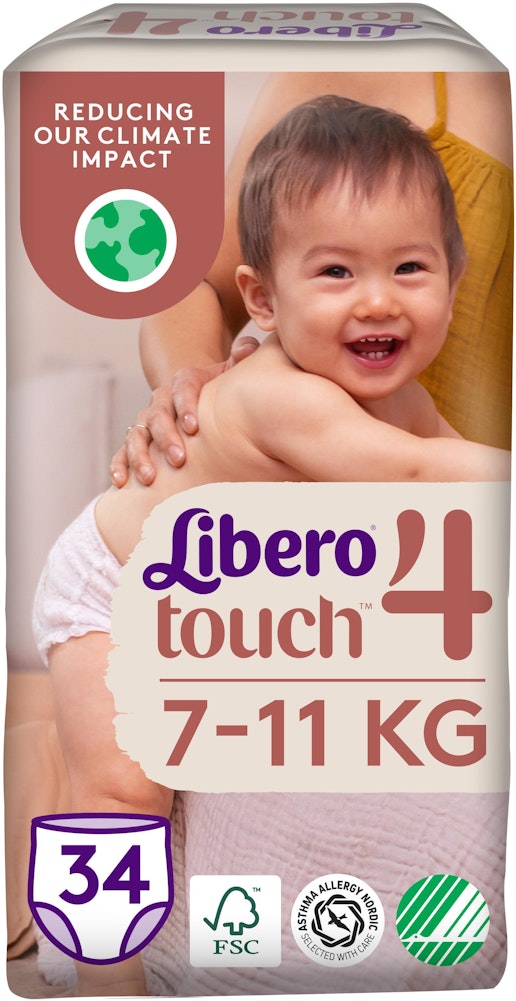 Libero Byxblöja Touch (4) 7-11kg 34-p Libero