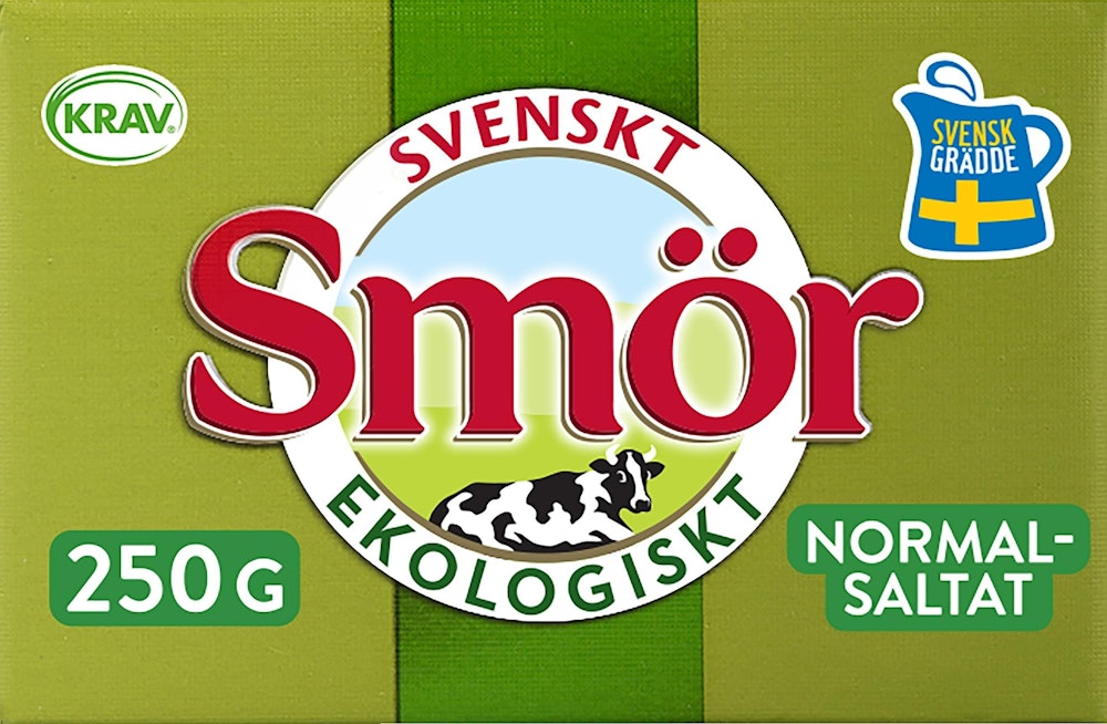 Svenskt Smör från Arla Smör Normalsaltat EKO/KRAV 82% 250g Svenskt Smör