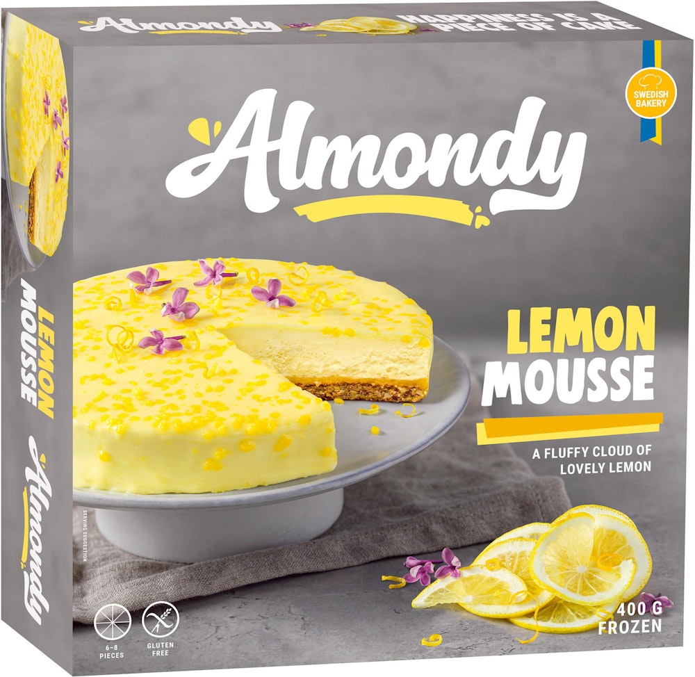 Almondy Moussetårta Lemon Curd Fryst 400g Almondy