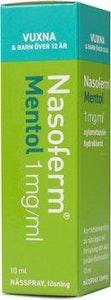 Nasoferm Mentol 1 mg/ml, Nässpray, lösning Xylometazolin 10 ml