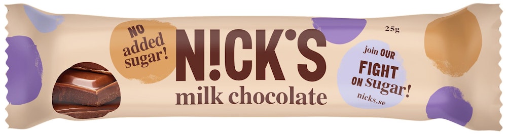 Nick´s Mjölkchoklad Utan Tillsatt Socker Nick's