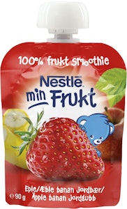 Nestlé Klämpåse Smoothie Äpple, Banan & Jordgubb 6M 90g Nestlé