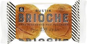Garant Hamburgerbröd Brioche Rustikt 4-p 250g Garant
