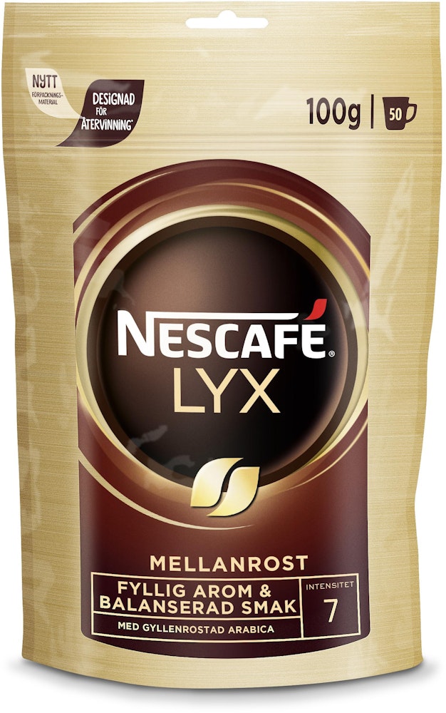 Nescafé Snabbkaffe Lyx Mellanrost 100g Nescafe