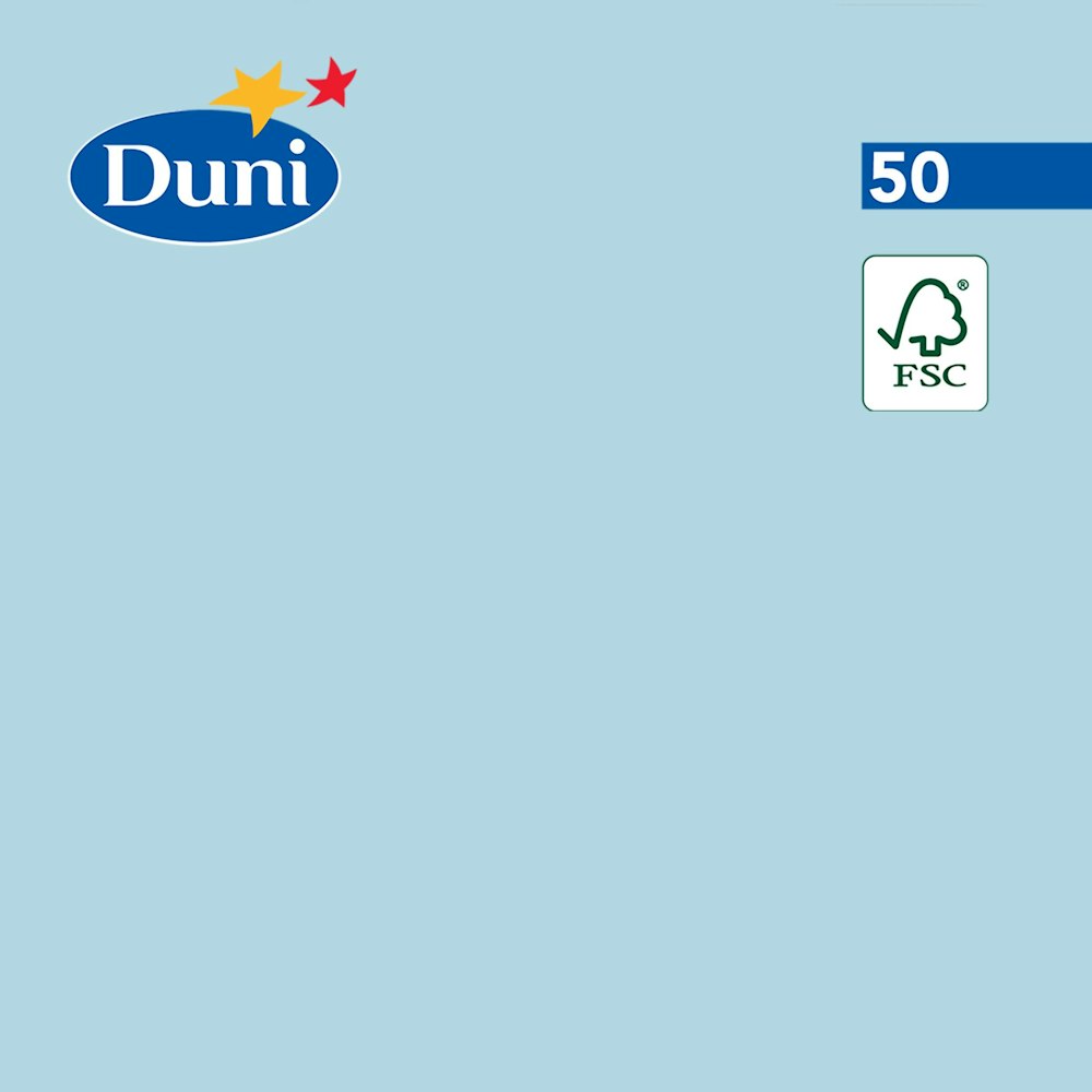 Duni Servett Mint Blue 3-lags 40X40cm 50-p Duni