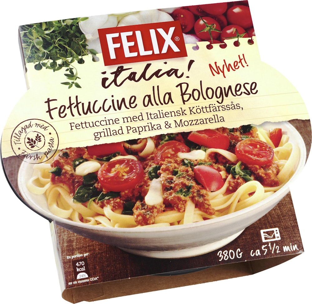 Felix Italia Fettuccine Alla Bolognese Fryst 380g Felix