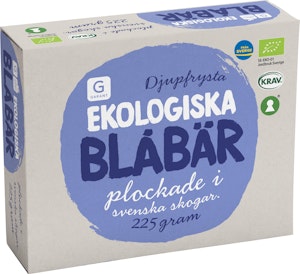 Garant Eko Blåbär EKO/KRAV Fryst 225g Garant