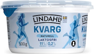 Lindahls Kvarg Naturell Laktosfri 0,2% 500g Lindahls