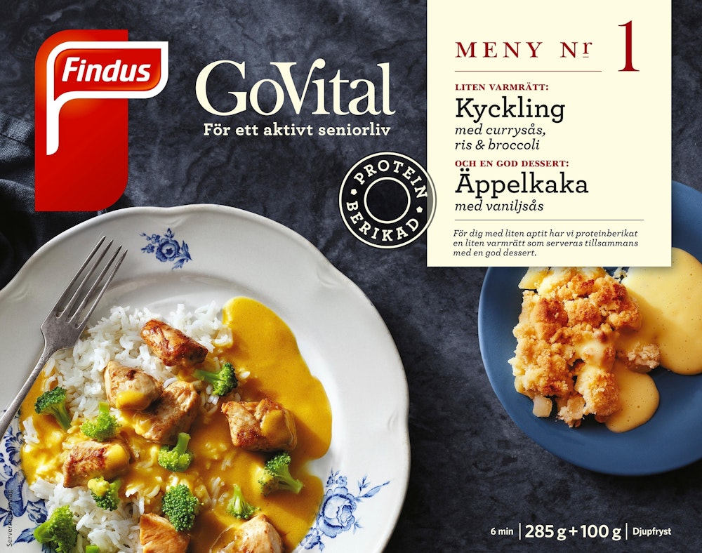 Findus Kyckling Currysås + Efterrätt Fryst Findus