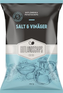 Gotlandschips Chips Salt & Vinäger 180g Gotlandschips