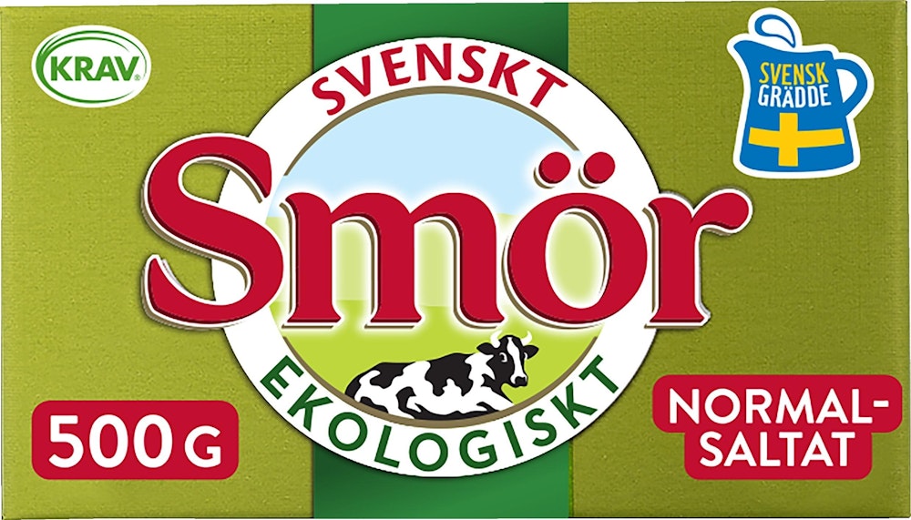 Svenskt Smör från Arla Smör Normalsaltat EKO/KRAV 82% 500g Svenskt Smör
