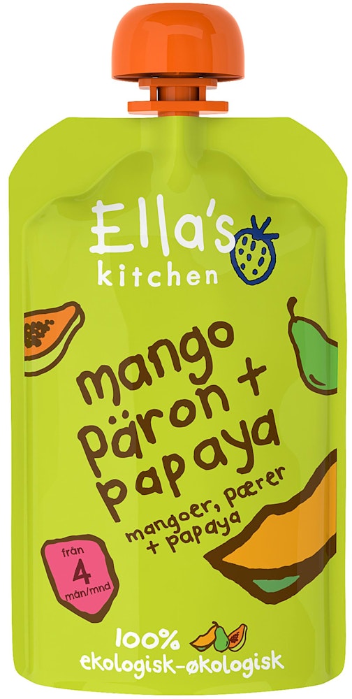 Ella's Kitchen Mango/Päron/Papaya Pure 4M 120g Ellas