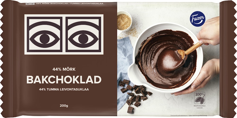Fazer Konfektyr Bakchoklad Mörk 44% Kakao 200g Fazer