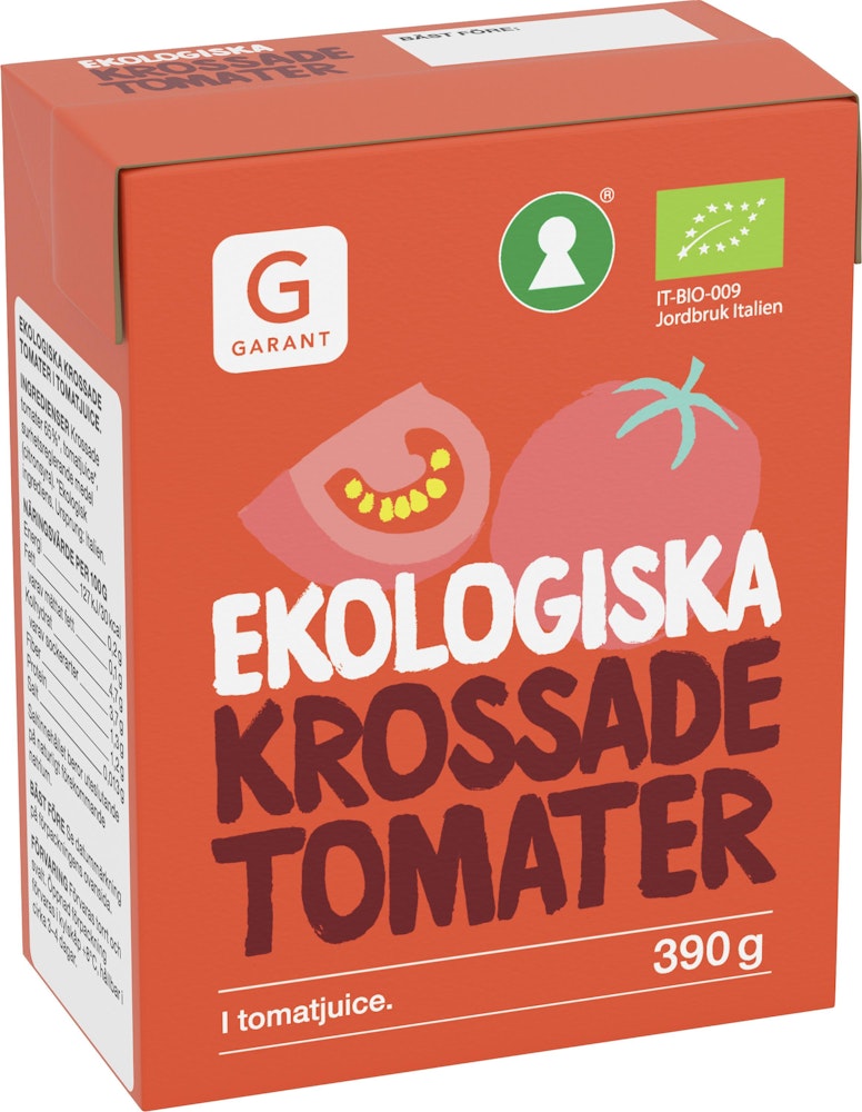 Garant Eko Krossade Tomater EKO 390g Garant Eko