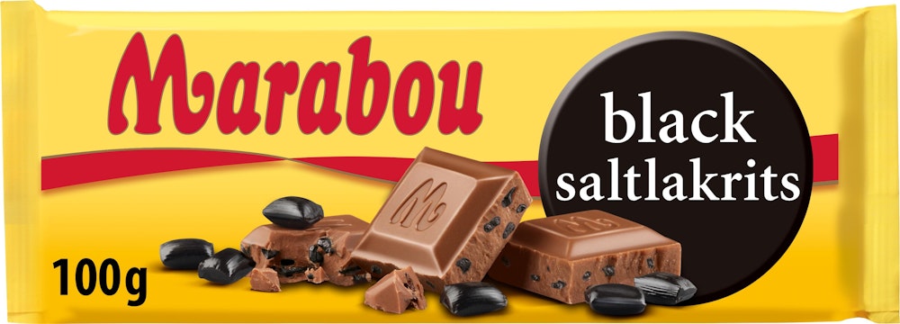 Marabou Chokladkaka Black Saltlakrits 100g Marabou