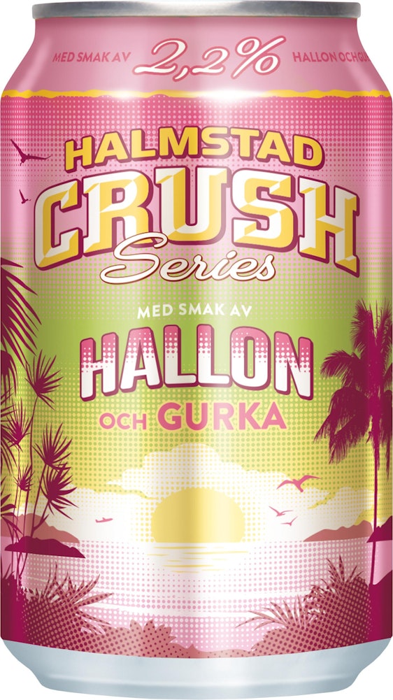Halmstad Crush Blanddryck Hallon & Gurka 2,2%