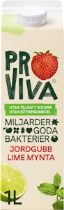 Proviva Fruktdryck Jordgubb, Lime & Mynta Utan Tillsatt Socker & Sötningsmedel 1L Proviva