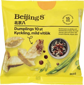 Beijing8 Dumpling Kyckling & Mild Vitlök Fryst