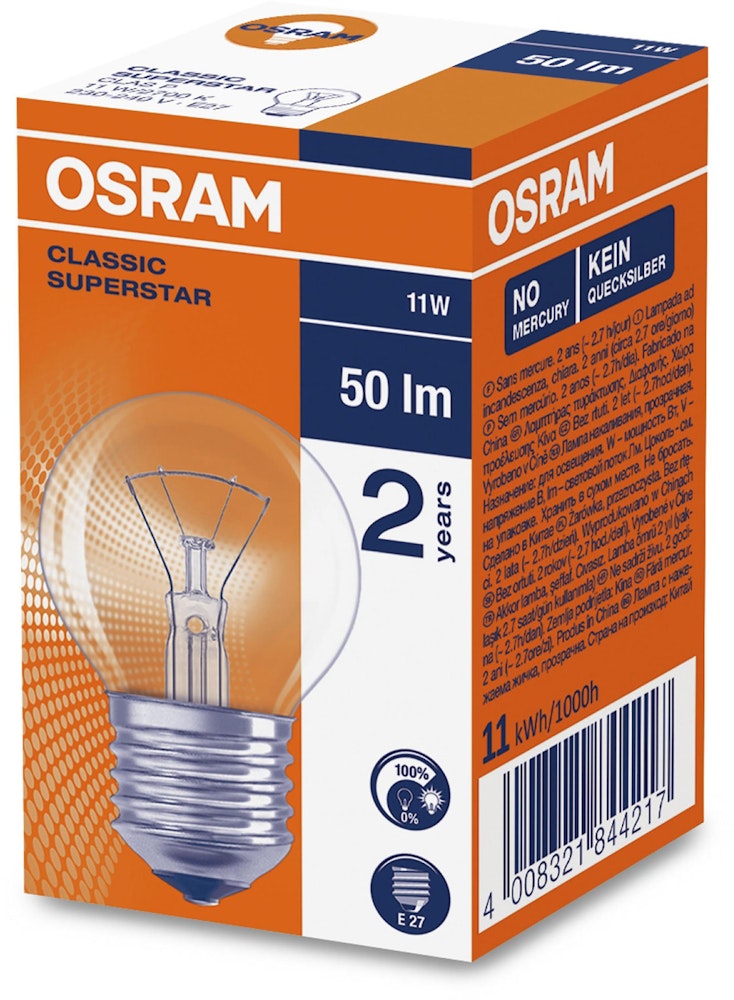 Osram Klotlampa 11W E27 1-p