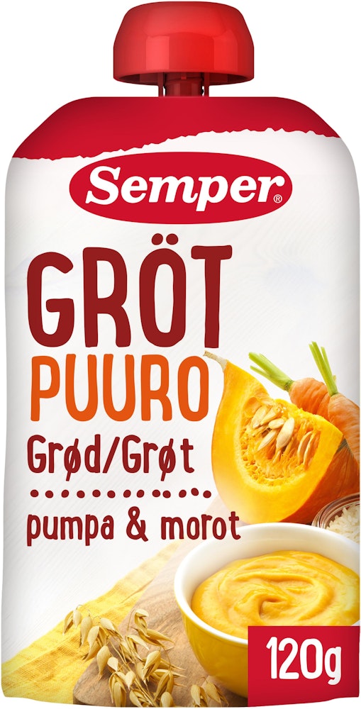 Semper Klämmis Gröt Pumpa & Morot 6M Semper
